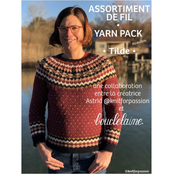 assortiment de fil • Tilde • yoke dessiné par Astrid @knitforpassion