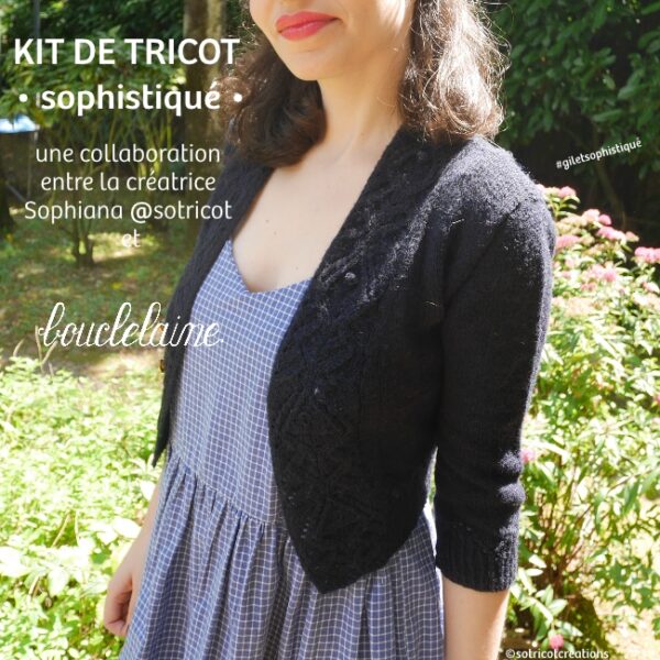 kit • Sophistiqué• cardigan dentelle dessiné par Sofiana @sotricot