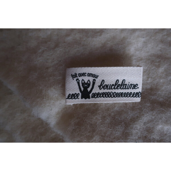 • étiquette tissu • fait avec amour