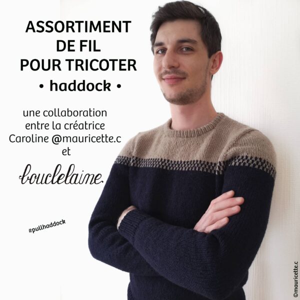 assortiment de fil • Haddock • pull homme dessiné par Caroline @mauricette.c