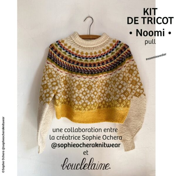 kit • Noomi• pull dessiné par Sophie Ochera @sophieocheraknitwear