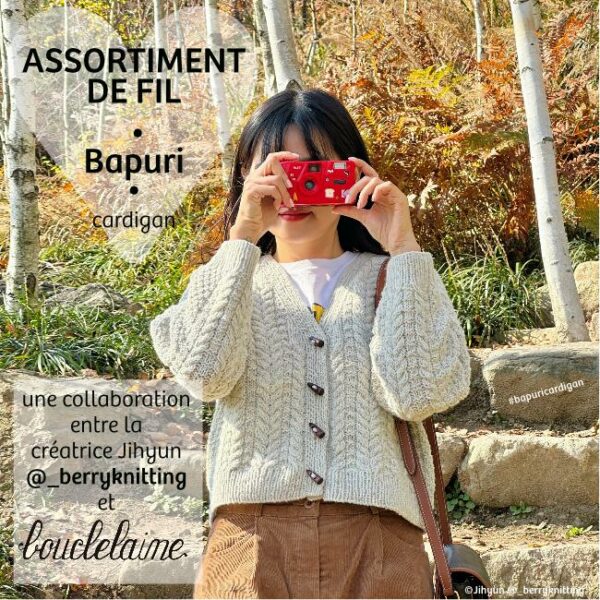 assortiment de fil • Bapuri • cardigan dessiné par Jihyun @_berryknitting
