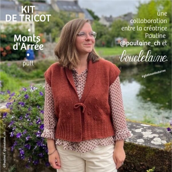 kit • Monts d'Arrée • gilet dessiné par Pauline @paulaine_ch